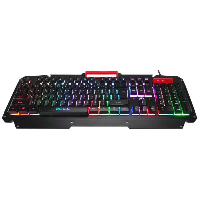 Everest KB-R800 METAFOR USB Gökkuşağı Aydınlatmalı Q Metal Yüzey Gaming Oyuncu Klavyesi