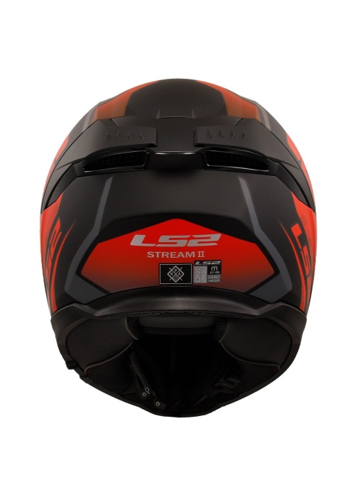 LS2 Stream 2 Fury Kapalı Kask (Mat Siyah-Gri-Kırmızı)