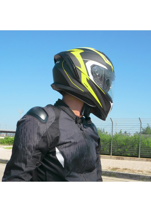 CGM 311G BLAST SPORT KAPALI KASK Mat Siyah-Sarı XL