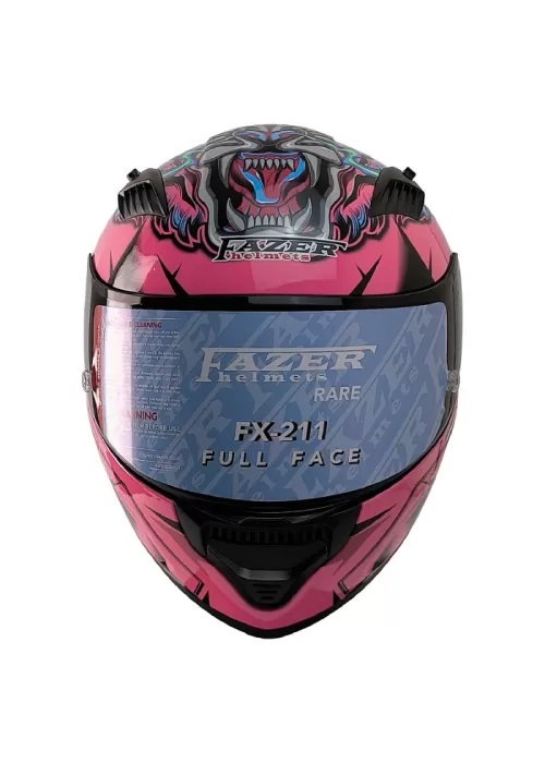 FAZER FX-211X PİNK-BLACK KASK KAPALI MODEL RENKLİ CAMLI ( İÇ GÜNEŞ VİZÖRLÜ )