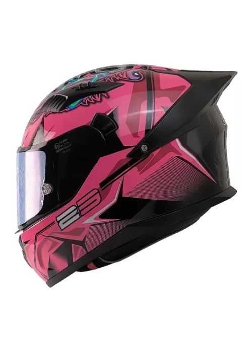 FAZER FX-211X PİNK-BLACK KASK KAPALI MODEL RENKLİ CAMLI ( İÇ GÜNEŞ VİZÖRLÜ )