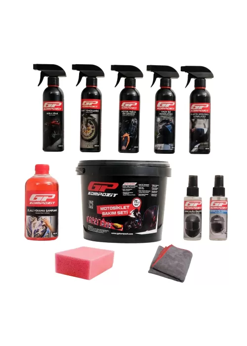 GP Kompozit 11 Parça Motosiklet Bakım ve Temizlik Seti