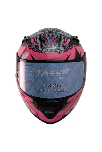 FAZER FX-211X PİNK-BLACK KASK KAPALI MODEL RENKLİ CAMLI ( İÇ GÜNEŞ VİZÖRLÜ )