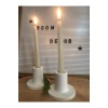 Modern Beton Şamdan Mumluk 2’li Set Beyaz Renk