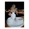Beyaz Vazo Oval Tepsi / Kutuda Mum Ve Tealight Mumluk Dekorasyon Seti.