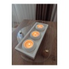 3 Lü Dekoratif Oval Mumluk (27 CM) Tealight Mumlar Ücretsiz Gönderilecektir.