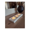 3 Lü Dekoratif Oval Mumluk (27 CM) Tealight Mumlar Ücretsiz Gönderilecektir.