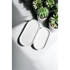 2li Beton Sunum Tepsisi, 2li Beton Saksı Altlığı 2li Dekoratif Tabak, Banyo Organizer, Oval Tepsi