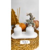3 lü Set İskandinav Dekoratif Bohem Vazo Seti+24 cm Oval Sunumluk