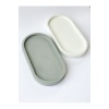 2li Dekoratif Oval Beton Tabak