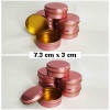 RoseGold Dekoratif Metal Mum Sabun Takı Aksesuar Hediyelik Saklama Kutusu - 7,3 Cm x 3 Cm