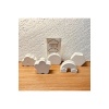 6lı Beyaz Kalp, Çiçek, Gökkuşağı, Bulut, Altıgen, Yuvarlak Not, Kart, Fotoğraf Tutucu (BETON)