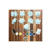 9 Adet (3D) Çiçek Yaprak Motifli Taş Boyama Seti Çocuk Gelişimi Etkinlik Seti Stone Painting