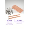 Şömine Sesli Bambu Ahşap Mum Fitili Metal Sehpalı 15x1,5 cm Mum Yapma Mum Yapımı Malzemesi 10lu