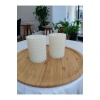 2 Adet Bubble Silindir Mum Vanilya Kokulu Soya Wax Doğal Vega  Mum