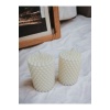 2 Adet Bubble Silindir Mum Vanilya Kokulu Soya Wax Doğal Vega  Mum