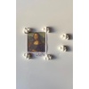 8’lı Mini Beyaz Bulut Buzdolabı Magneti , Mıknatıslı Fotoğraf Tutucu Magnet
