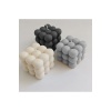Gri - Siyah - Beyaz Vanilya Kokulu Bubble Dekoratif Mum - 3lü Set