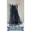Hazır Mumlanmış Çıtçıtlı %100 Pamuk 10 Adet Renkli Mum Fitili, Parafin, İnci Mum, Soya Wax, Jel Mum