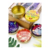 5 Adet Happy Birthday 100CC Yuvarlak Dekoratif Mum Teneke Kutu 7X3CM