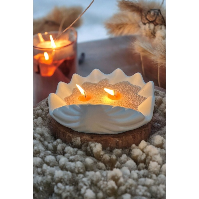 Beton Deniz Kabuğunda İnci Toz Mum