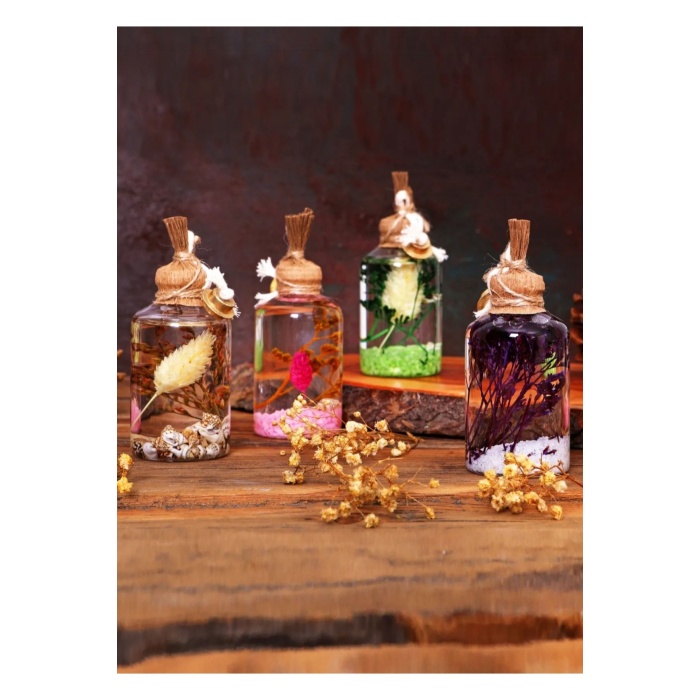 El Yapımı Dekoratif Kandil Mum 4lü Set  (50 cc)