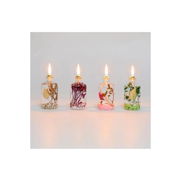El Yapımı Dekoratif Kandil Mum 4lü Set  (50 cc)