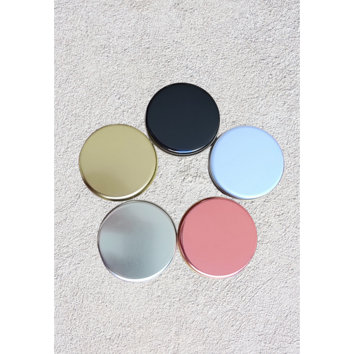 100 CC METAL KUTU - GOLD-GÜMÜŞ-BEYAZ-ROSEGOLD-SİYAH METAL KUTU - 5 ADET