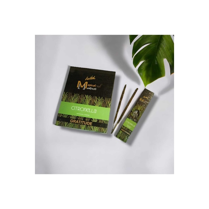 Citronella Kokusu Magical Manifest Sanatsal Doğal El Yapımı Premium Kalite Tütsü