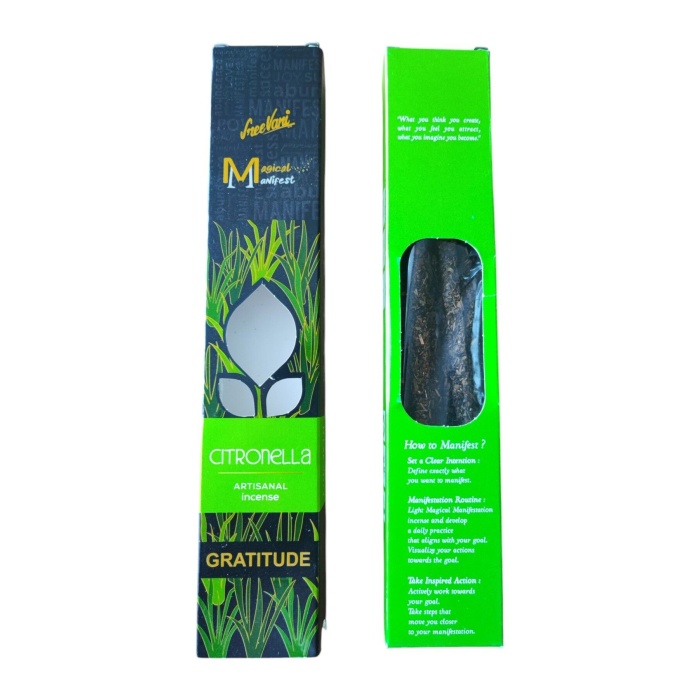 Citronella Kokusu Magical Manifest Sanatsal Doğal El Yapımı Premium Kalite Tütsü