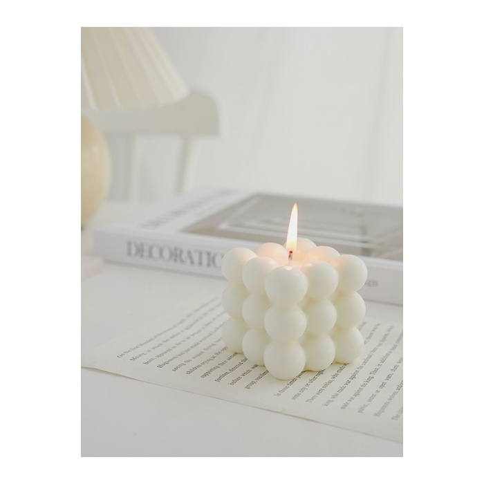 2 Li Bubble Candle Mum Kokulu Dekoratif Mum El Yapımı