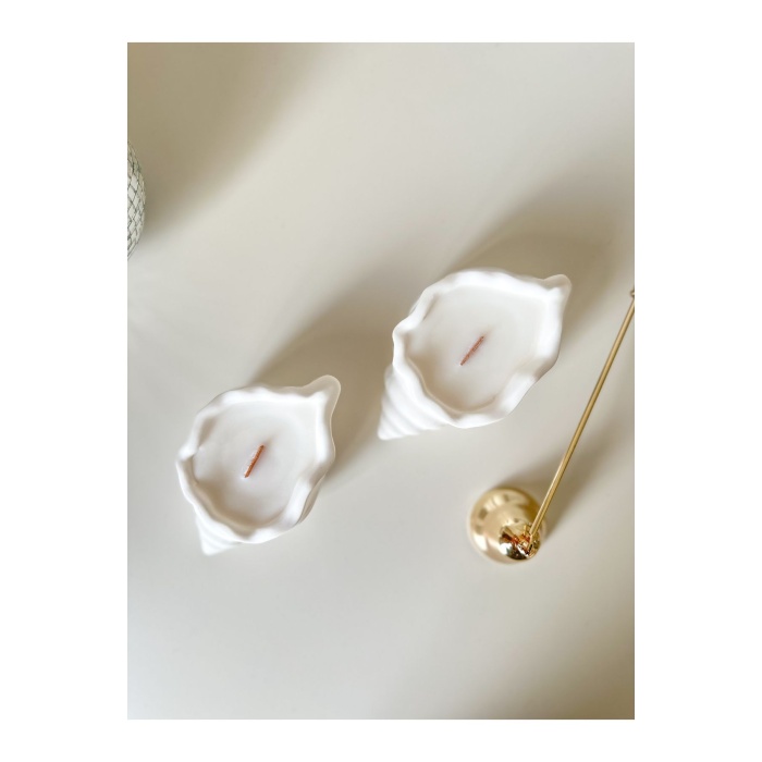 2Lİ DENİZ KABUĞU SOYA WAX MUM ( VANİLYA ESANSLI )
