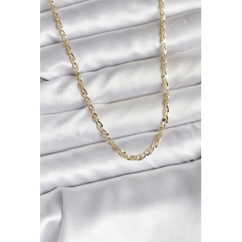 14K Gold Renk Kaplama Ezme Plaka Model CM Kadın Kolye - TJ-BKO10750