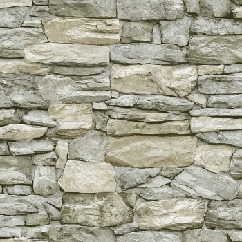 Kale Taş Duvar Desenli Kendinden Yapışkanlı 3D Duvar Raf Kapı Kaplama Kağıdı 5 Metre 60 Cm