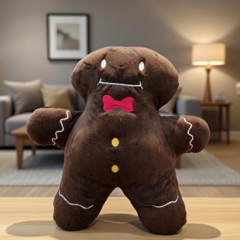 Kurabiye Adam Figürlü Peluş Yastık