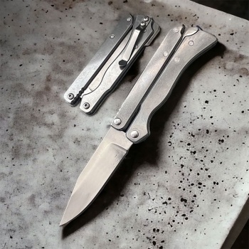 Katlanan Kelebek Çakı Metalik 15 Cm