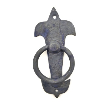 Antika Tarz Dekoratif Pirinç Lale Kapı Halkası - 165x70mm, Oksit