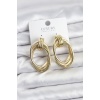 Pirinç Gold Renk Damla Model Vintage Kadın Küpe - TJ-BKP11628