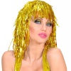 Altın Sarısı Işıltılı Metalize Parti Peruğu