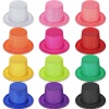 Karışık Renk Simli Silindir Parti Şapkaları (12 Adet)