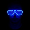 Mavi Led Işıklı Parti Gözlüğü - Neon Glow Gözlük 3 Modlu