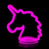 Neon Işıklı Unicorn Masa Gece Lambası Pil Usb