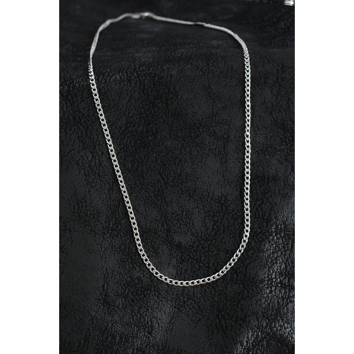 316L Çelik İnce Klasik Zincir Model Gümüş Renk Erkek Kolye - TJ-ERK1397