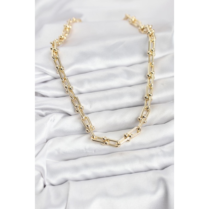 Pirinç Gold Renk Tifani Model Kadın Kolye - TJ-BKO10822