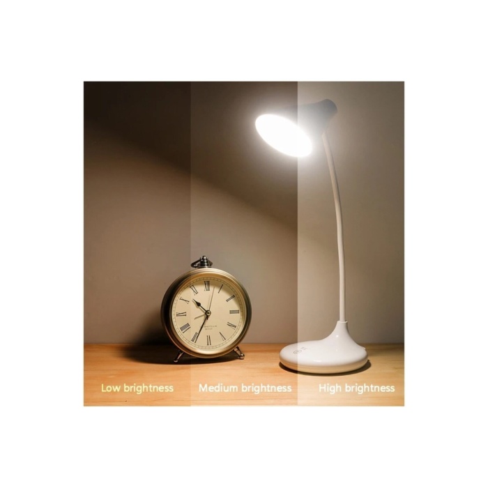 PS-1918 Şarjlı Dokunmatik 20 Led 3 Kademeli Ayarlanabilir Renk Tonu Ve Parlaklık Masa Lambası