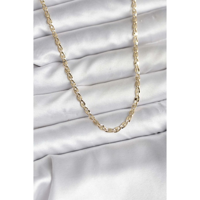 14K Gold Renk Kaplama Ezme Plaka Model CM Kadın Kolye - TJ-BKO10750