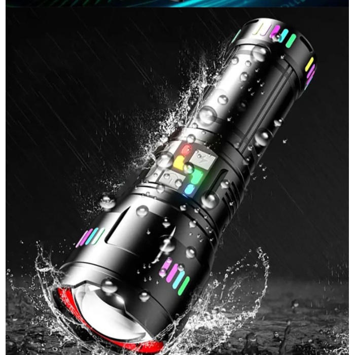 Pro F-3002 Alüminyum TG LED Gece Şeritli Type-C Şarjlı El Feneri