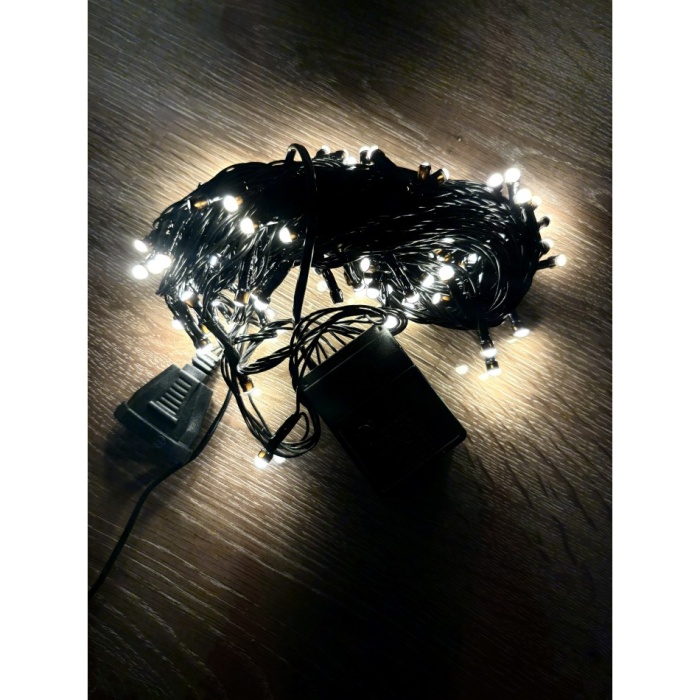 10 M 100 Led Damla Uçlu Gün Işığı Siyah Kablo MZ-17-3