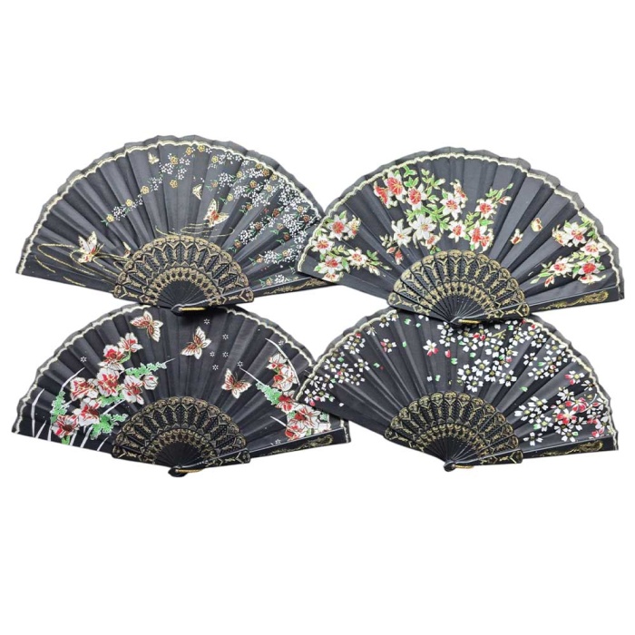 Plastik Kumaş Yelpaze 12 li Karışık OB-052