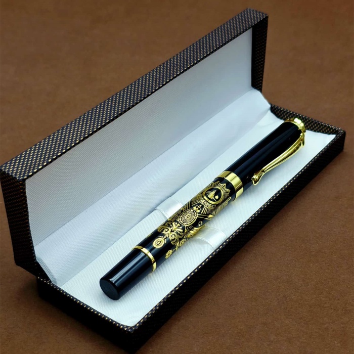 Kutulu Osmanlı Tuğralı Metal Kalem